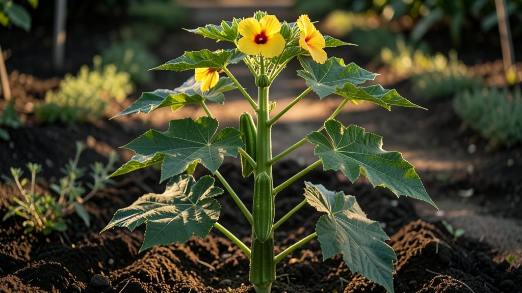 Garden Okra Plant: Bold Harvest in 60 Days From Tiny Seeds